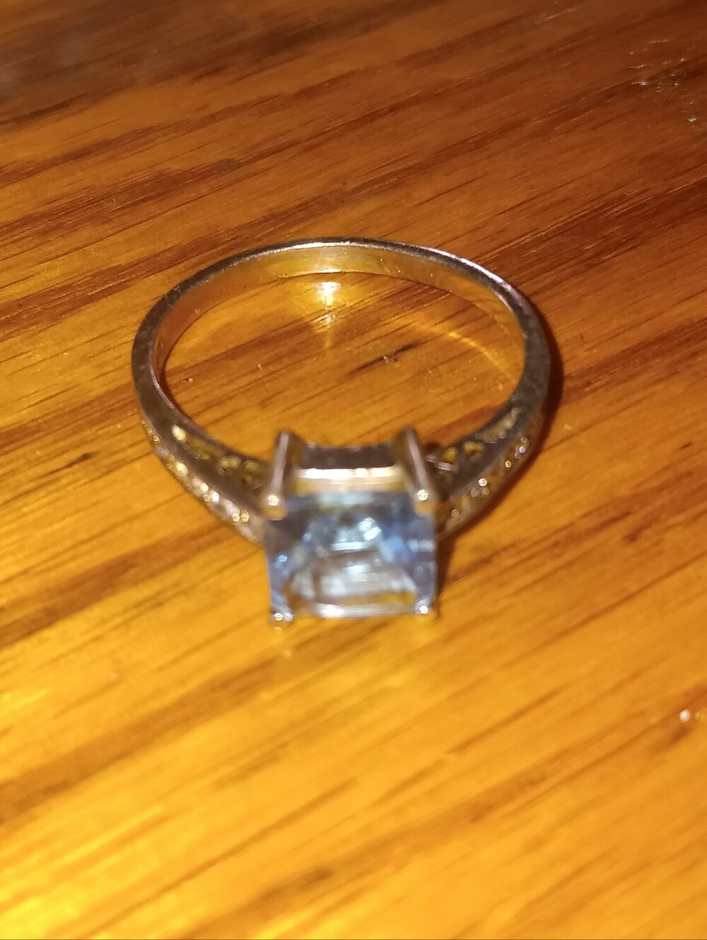 Vintage 925 & 4.2ct. Real Aquamarine Ring - Picture 15 of 16
